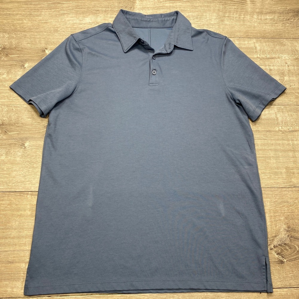 Jack Archer Polo Shirt Mens Large Blue Cotton Nylon Performance Golf Casual